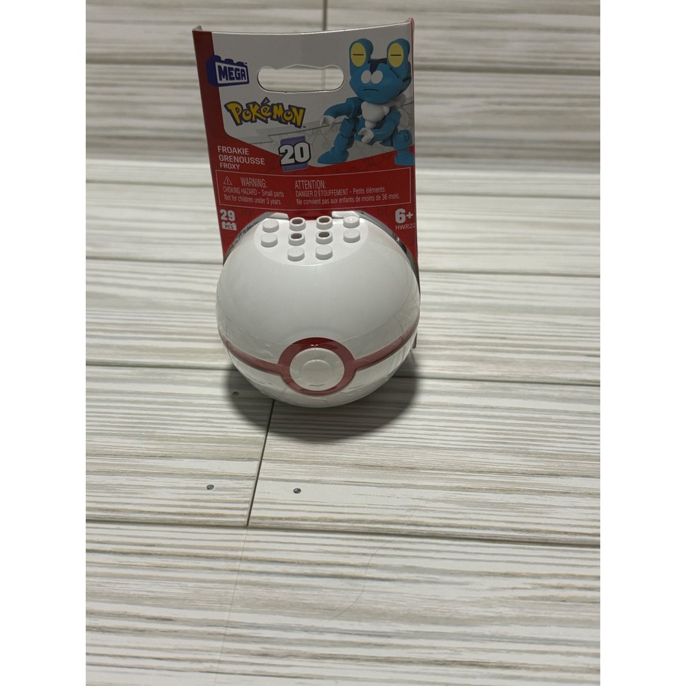 Mega Pokemon Froakie Building Set 29 Pcs Premier Ball HWR22 Mattel Toy